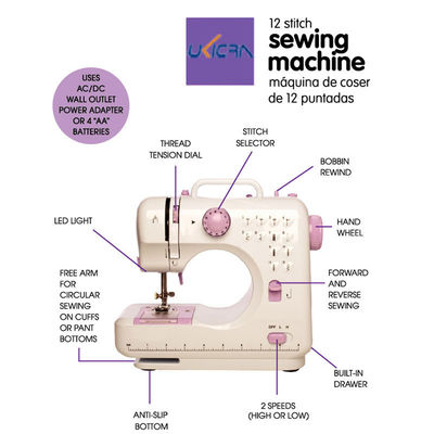 Máquina automática de costura de camisa de bolso para uso doméstico com saída CE UFR-705 DC 6V/1200mA